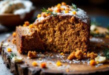 Receita de bolo salgado de cenoura e cominho: cozimento fácil e úmido no outono