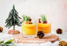 Como fazer um coquetel de Natal com manga tropical para festas de fim de ano